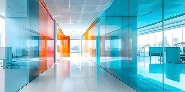 Modern colourful office architecture